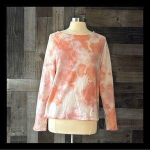 Michael Stars tie dye cropped sweater small Softgirl Barbie festival boho Barbie